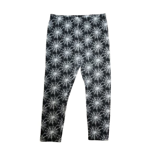 No Boundaries Halloween Spider Web Ankle Legging Juniors Size XL (15-17) - Picture 5 of 9